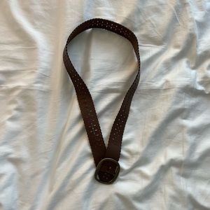brown cut out belt